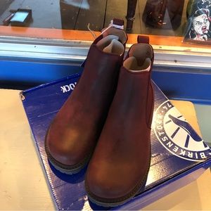 Gently worn Birkenstock Stalon 2 burgundy leather boots size 8 / size 39